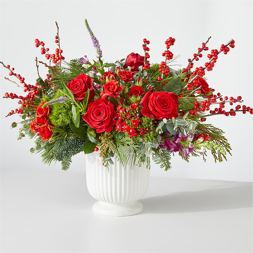 Big Red Bow Bouquet – Nela Park Florist Llc, East Cleveland OH