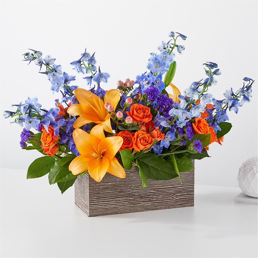 Radiant Citrus Box Bouquet – Nela Park Florist Llc, East Cleveland OH
