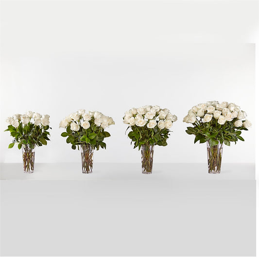 Long Stem White Rose Bouquet – Nela Park Florist Llc, East Cleveland OH