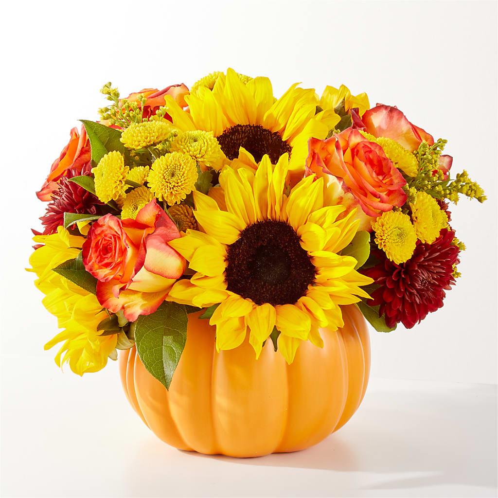 Golden Gourd Pumpkin Bouquet – Nela Park Florist Llc, East Cleveland OH