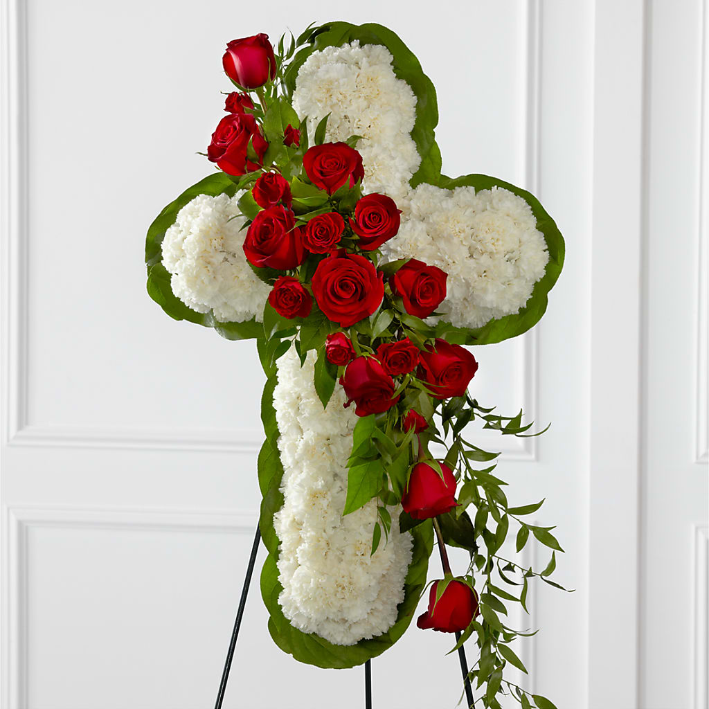 Floral Cross Easel – Nela Park Florist Llc, East Cleveland OH