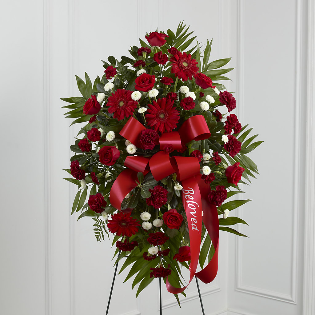 Treasured Memories Standing Spray – Nela Park Florist Llc, East Cleveland OH
