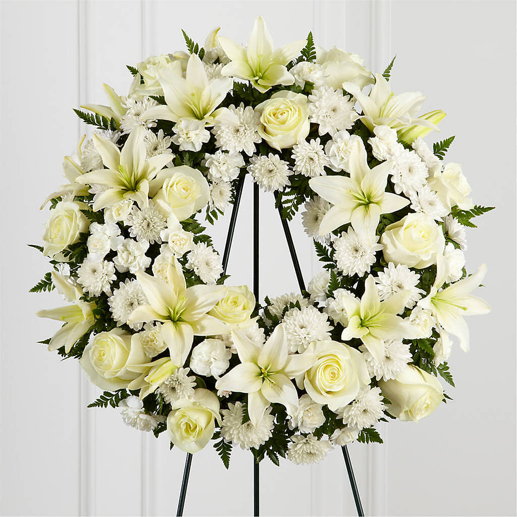 Treasured Tribute Wreath – Nela Park Florist Llc, East Cleveland OH