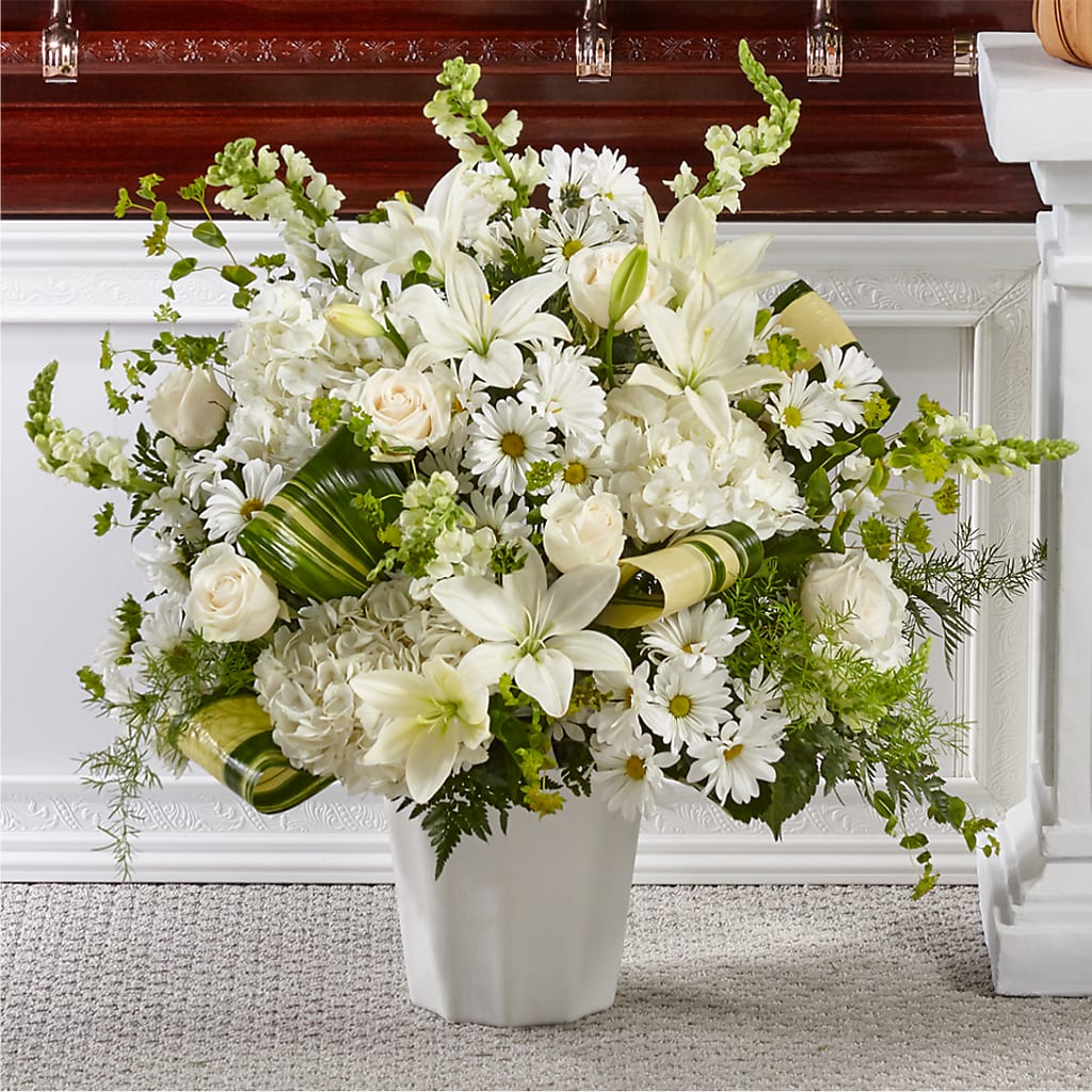 Thoughts of Tranquility Floor Basket – Nela Park Florist Llc, East Cleveland OH