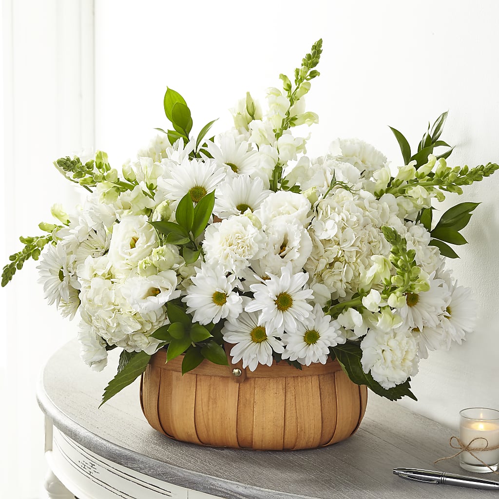Pure Ivory Basket – Nela Park Florist Llc, East Cleveland OH