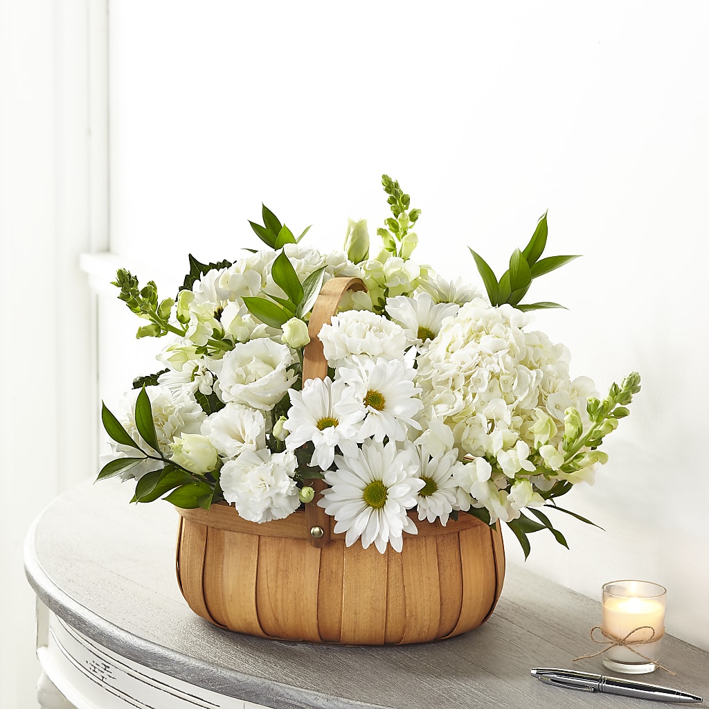 Pure Ivory Basket – Nela Park Florist Llc, East Cleveland OH