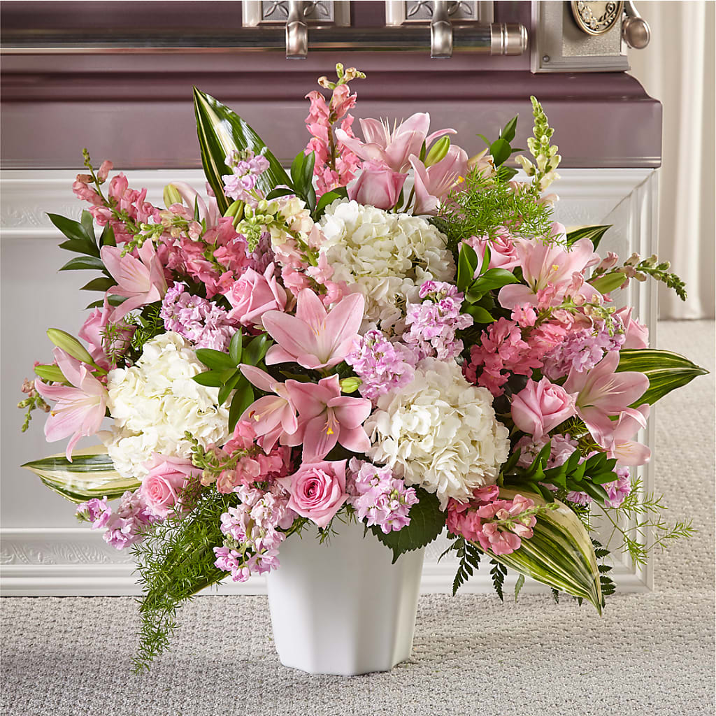 Simply Serene Floor Basket – Nela Park Florist Llc, East Cleveland OH