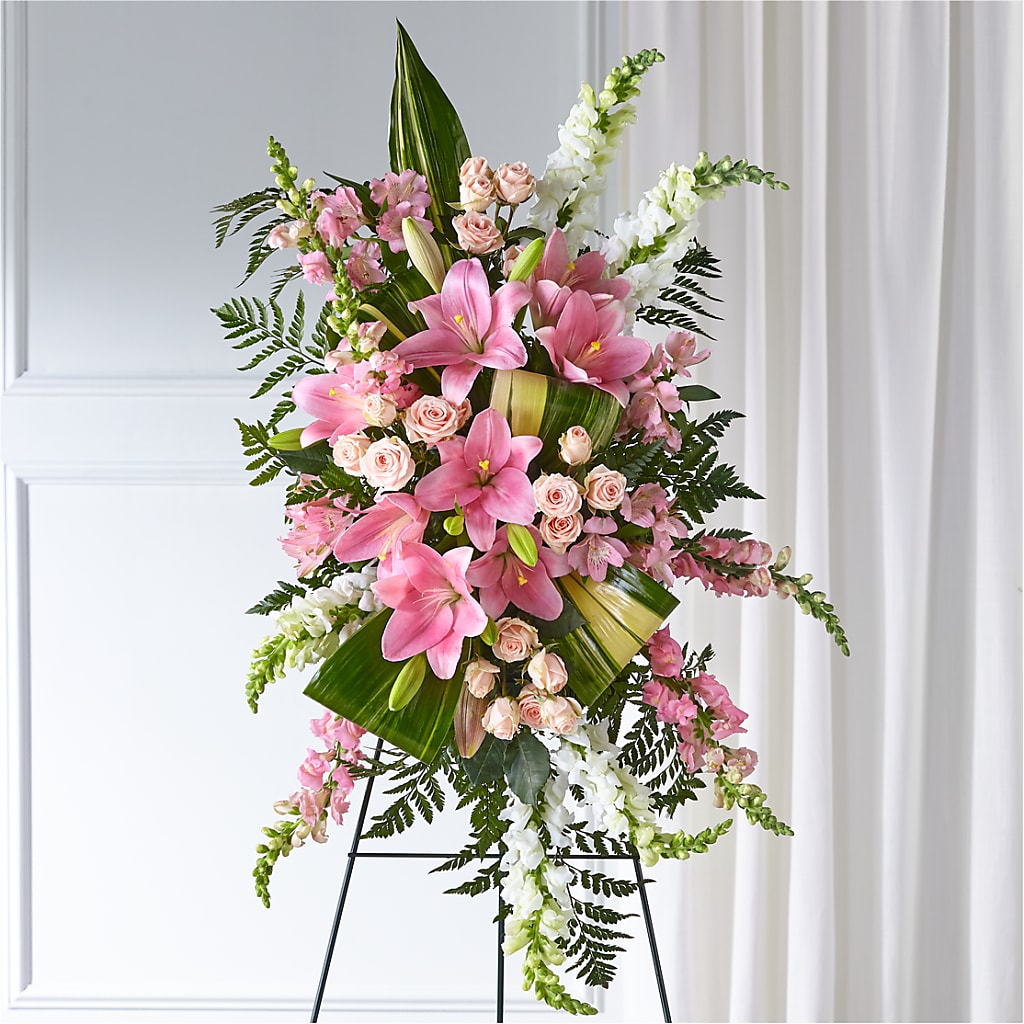 Elegant Embrace Standing Spray – Nela Park Florist Llc, East Cleveland OH
