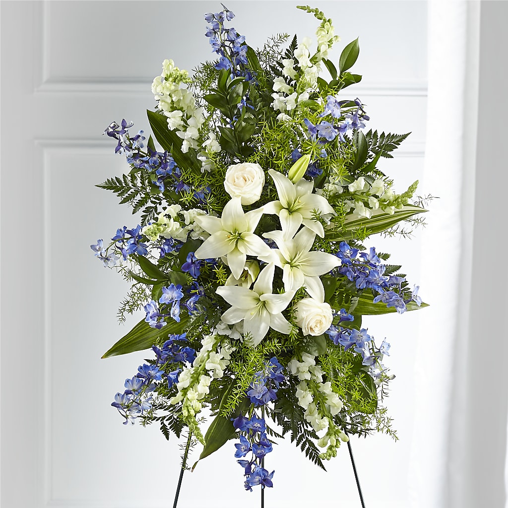 Faithful Friend Standing Spray – Nela Park Florist Llc, East Cleveland OH