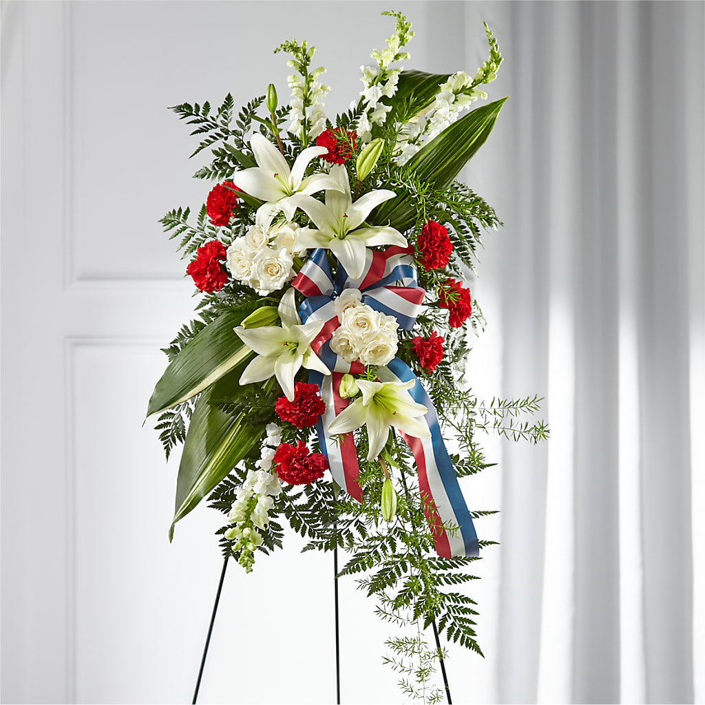 Stars of Life Standing Spray – Nela Park Florist Llc, East Cleveland OH