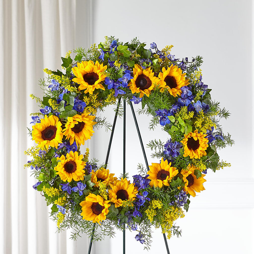 Bright Rays Wreath – Nela Park Florist Llc, East Cleveland OH