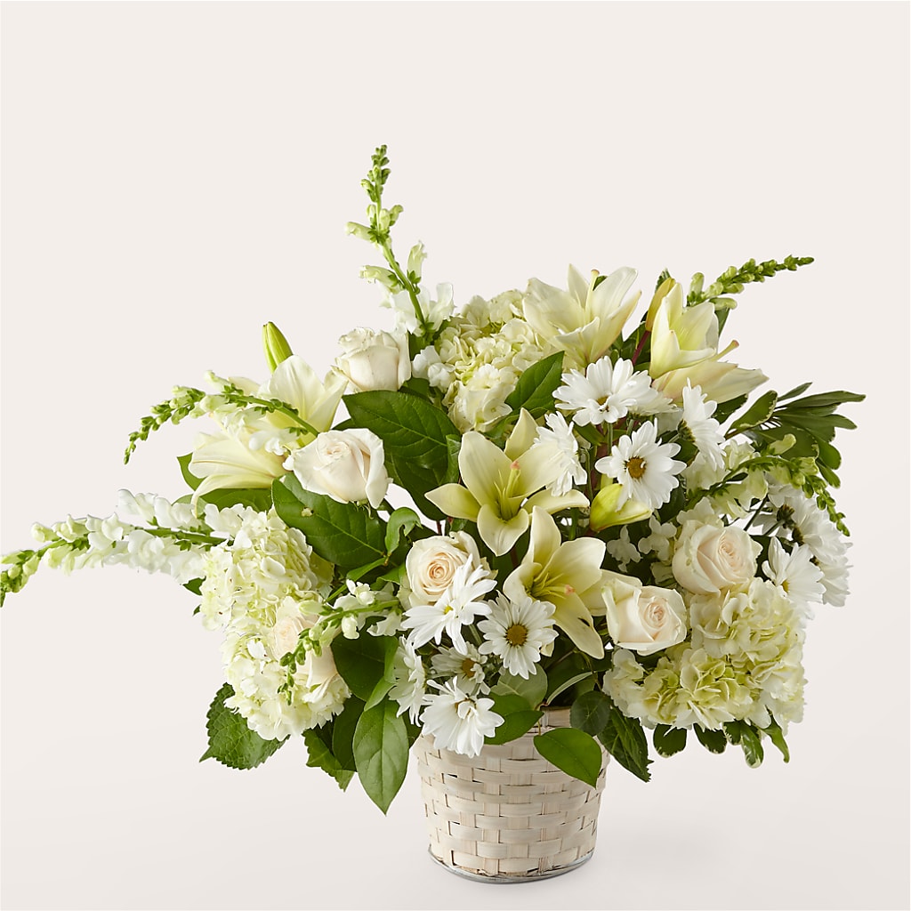 Ivory Elegance Floral Basket – Nela Park Florist Llc, East Cleveland OH