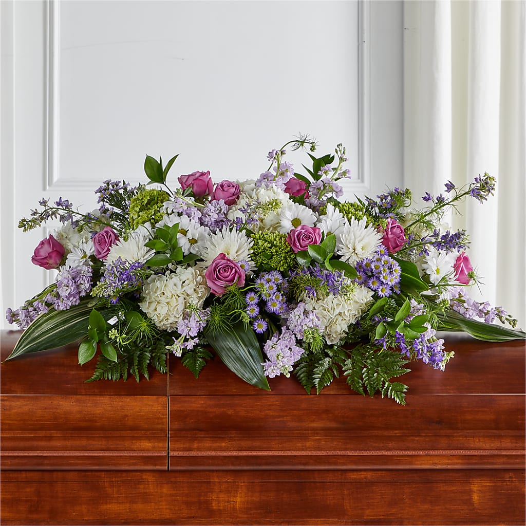 Meadows of Serenity Casket Spray – Nela Park Florist Llc, East Cleveland OH