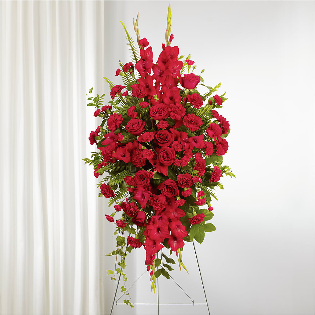 From the Heart Standing Spray – Nela Park Florist Llc, East Cleveland OH