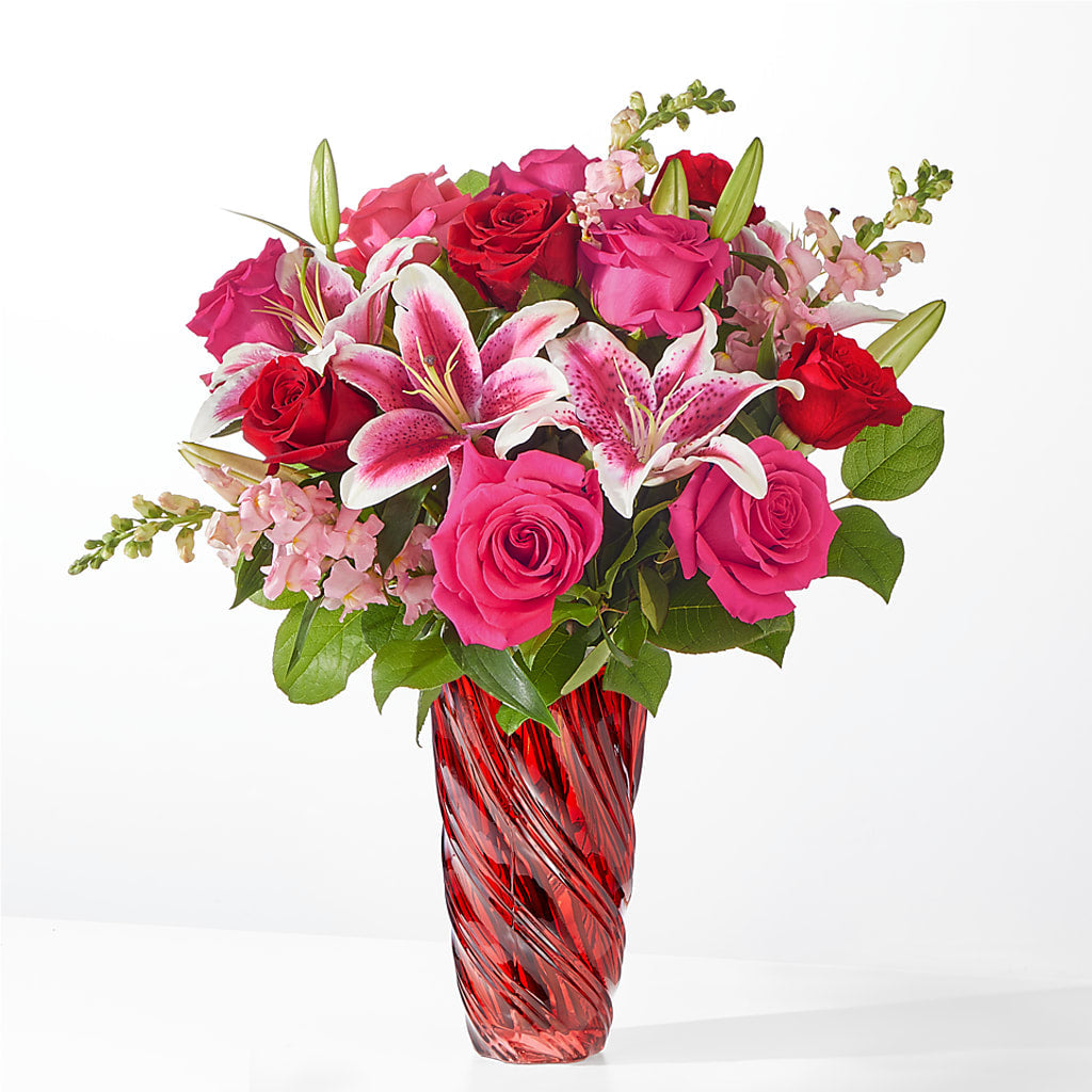 Always You Bouquet with Luxe Swirl Vase – Nela Park Florist Llc, East Cleveland OH