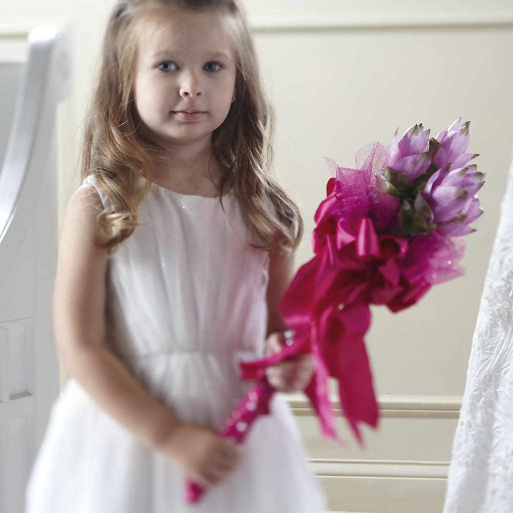 Sparkle Pink Flower Girl Bouquet – Nela Park Florist Llc, East Cleveland OH
