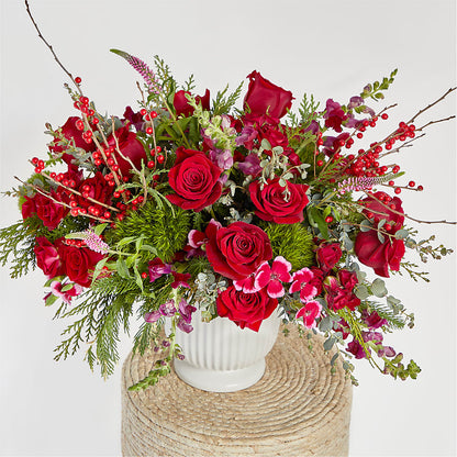 Big Red Bow Bouquet –  Nela Park Florist Llc, East Cleveland OH