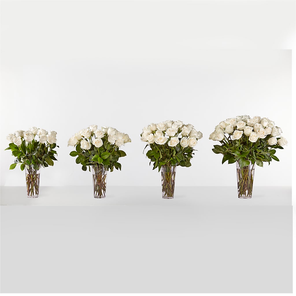 Long Stem White Rose Bouquet –  Nela Park Florist Llc, East Cleveland OH