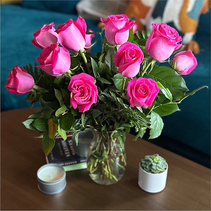 Long Stem Pink Rose Bouquet –  Nela Park Florist Llc, East Cleveland OH