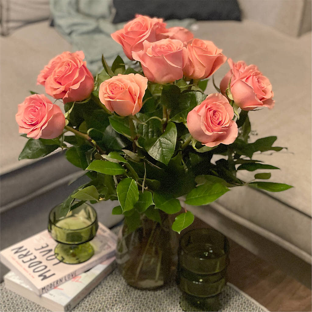 Long Stem Pink Rose Bouquet –  Nela Park Florist Llc, East Cleveland OH