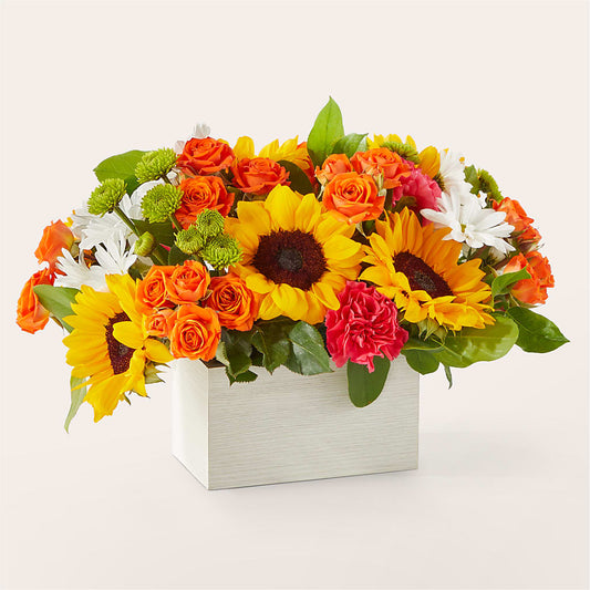 Sun-drenched Blooms Box Bouquet –  Nela Park Florist Llc, East Cleveland OH