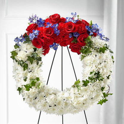 Patriotic Passion Wreath –  Nela Park Florist Llc, East Cleveland OH
