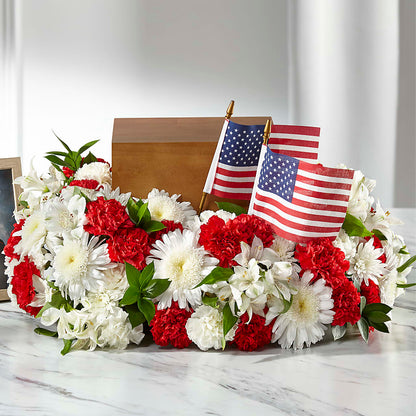 Spirit of Patriotism Cremation Adornment –  Nela Park Florist Llc, East Cleveland OH