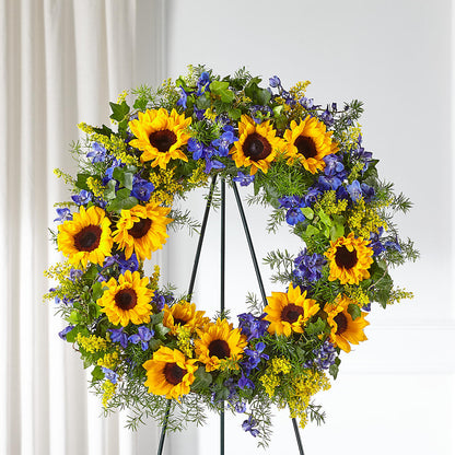 Bright Rays Wreath –  Nela Park Florist Llc, East Cleveland OH