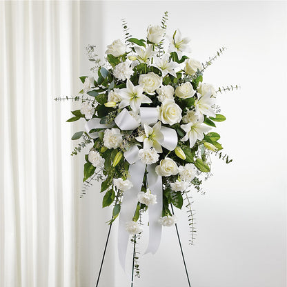 With Care Standing Spray –  Nela Park Florist Llc, East Cleveland OH