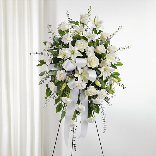 With Care Standing Spray –  Nela Park Florist Llc, East Cleveland OH