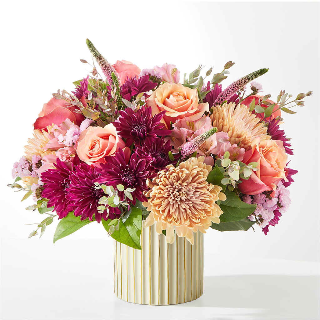 Berry Cobbler Bouquet with Ivory Vase –  Nela Park Florist Llc, East Cleveland OH