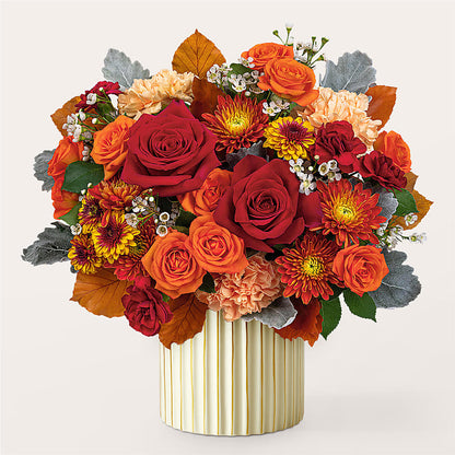 Merlot Bouquet with Ivory Vase –  Nela Park Florist Llc, East Cleveland OH