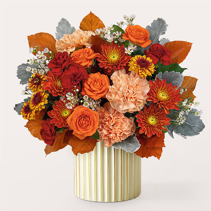 Merlot Bouquet with Ivory Vase –  Nela Park Florist Llc, East Cleveland OH