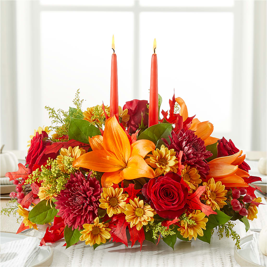 Autumn's Embrace Centerpiece –  Nela Park Florist Llc, East Cleveland OH
