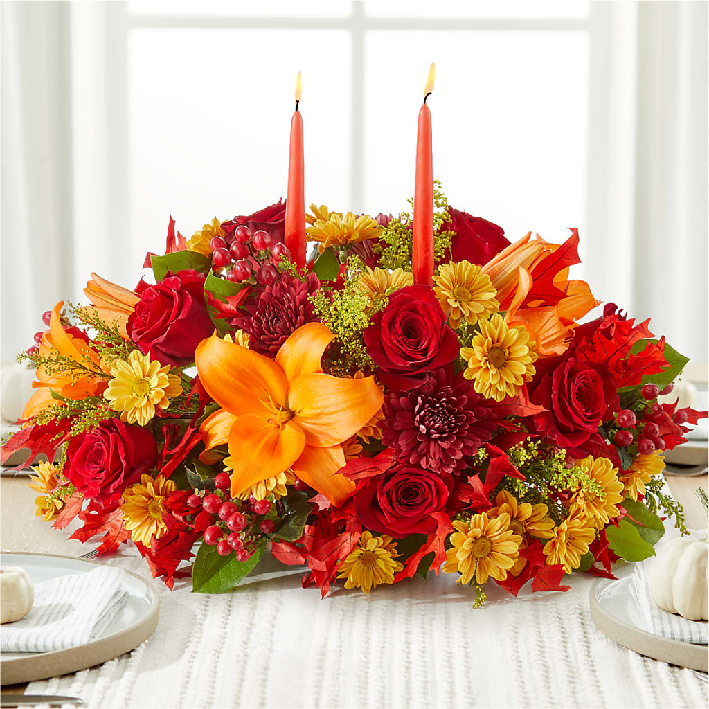 Autumn's Embrace Centerpiece –  Nela Park Florist Llc, East Cleveland OH
