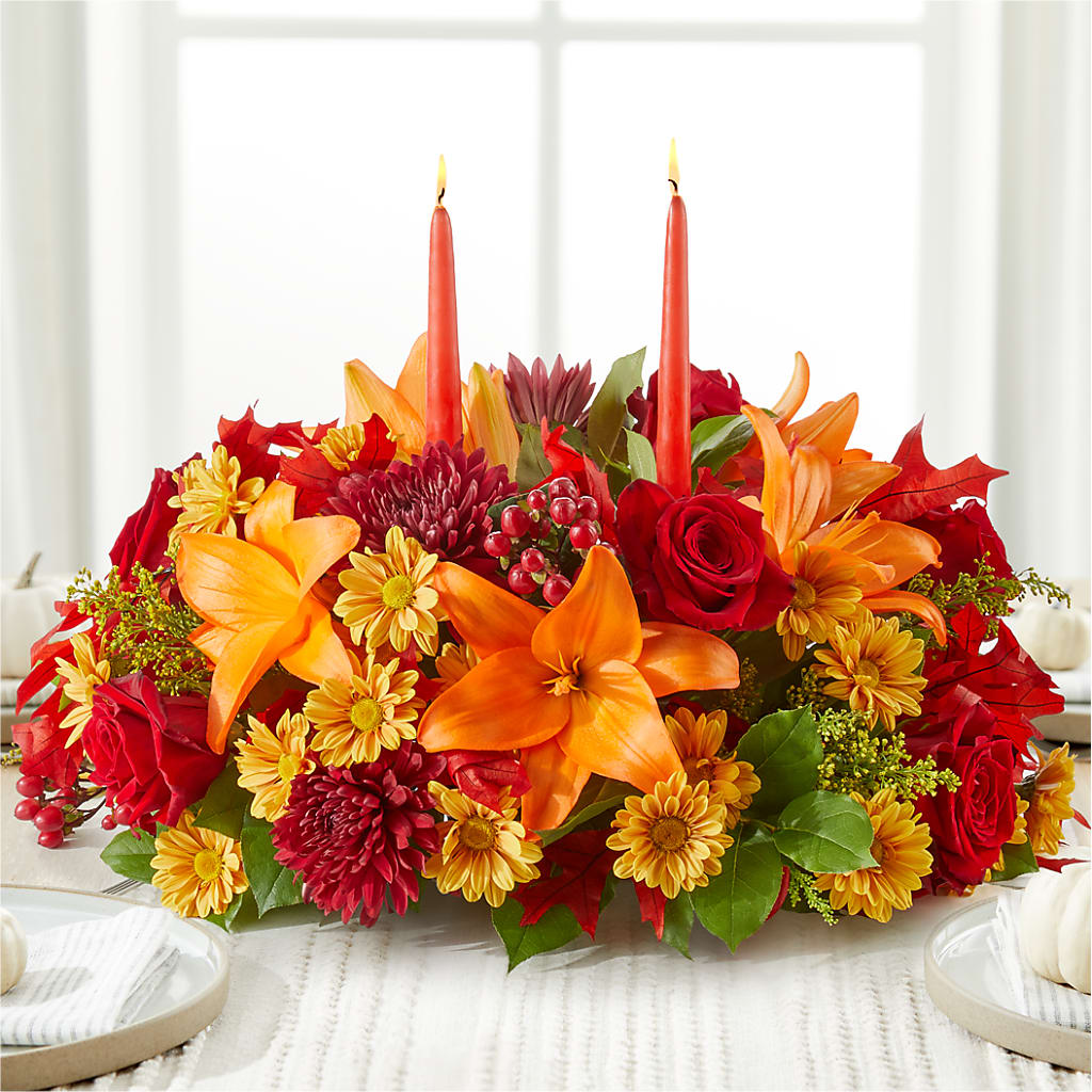 Autumn's Embrace Centerpiece –  Nela Park Florist Llc, East Cleveland OH