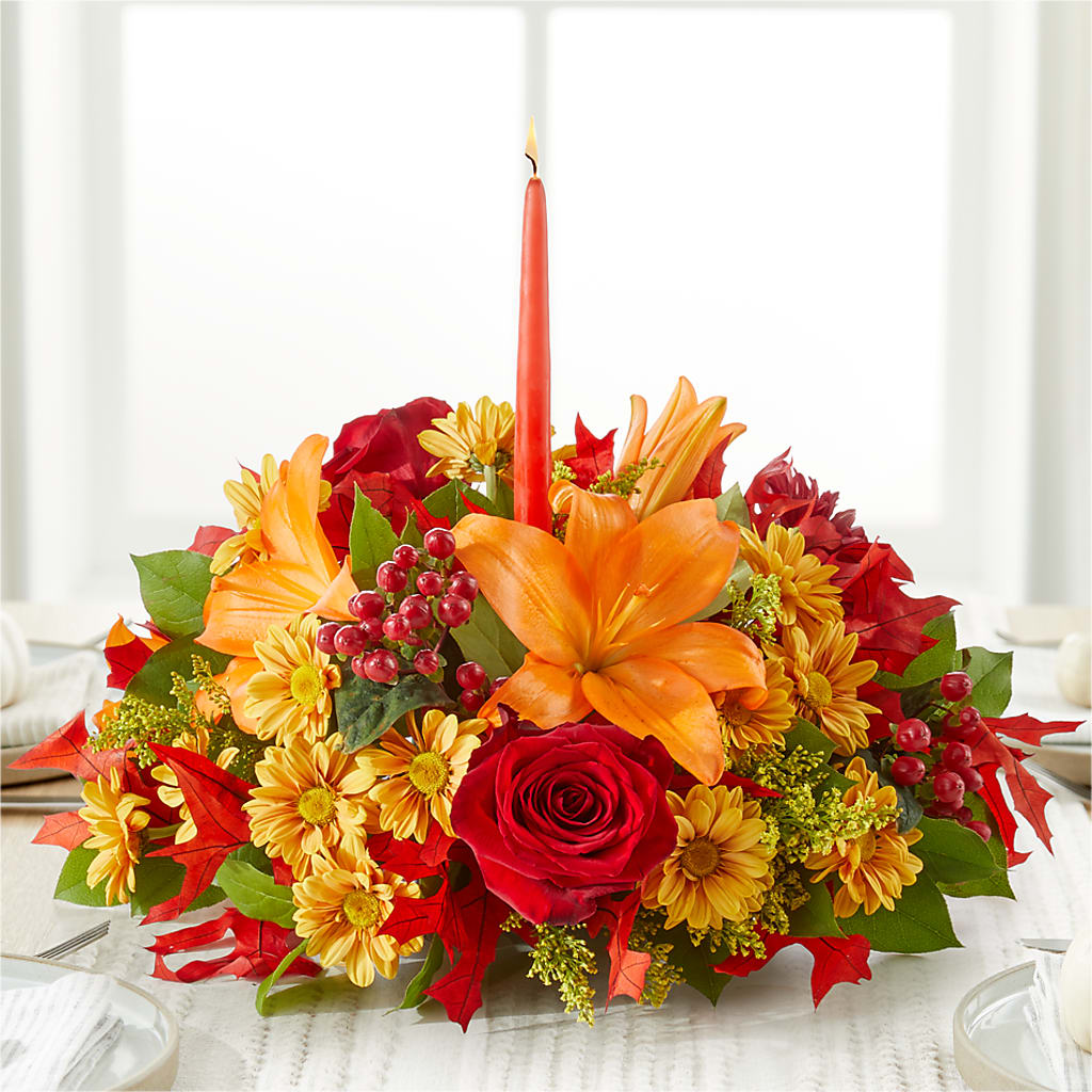 Autumn's Embrace Centerpiece –  Nela Park Florist Llc, East Cleveland OH