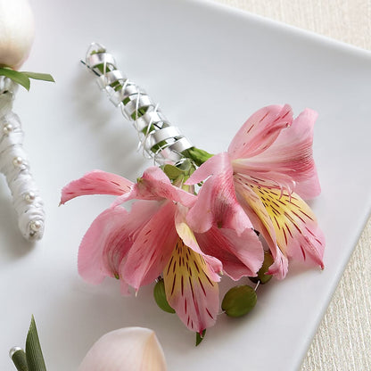 Pink Peruvian Lily Boutonniere –  Nela Park Florist Llc, East Cleveland OH