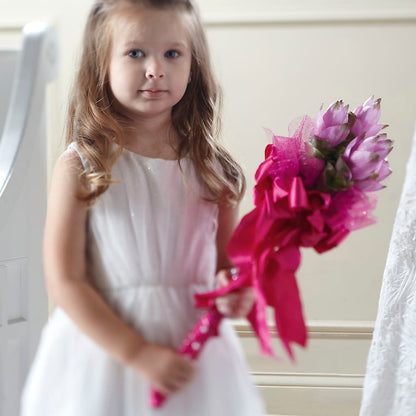 Sparkle Pink Flower Girl Bouquet –  Nela Park Florist Llc, East Cleveland OH