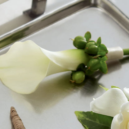 White Calla Boutonniere –  Nela Park Florist Llc, East Cleveland OH